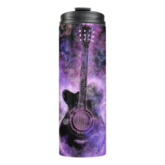 Rock en Roll Gitaar Muziek Thermische Tumbler Thermosbeker (Voorkant)