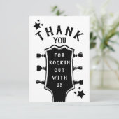 Rock en Roll Guitar Baby shower Hartelijk dank Bedankkaart (Staand voorkant)