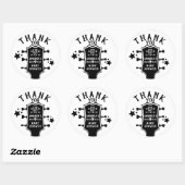 Rock en Roll Guitar Baby shower Hartelijk dank Ronde Sticker (Vel)
