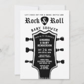 Rock- en Roll Guitar-Baby shower Kaart (Voorkant)