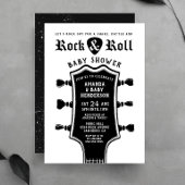 Rock- en Roll Guitar-Baby shower Kaart