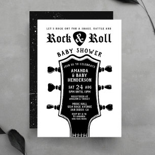 Rock- en Roll Guitar-Baby shower Kaart