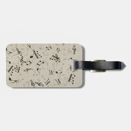 Rock- en Roll Guitar-geluidsgolven Bagagelabel (Achterkant horizontaal)