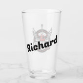 Rock en Roll Guitar met Wings Glas (Achterkant)