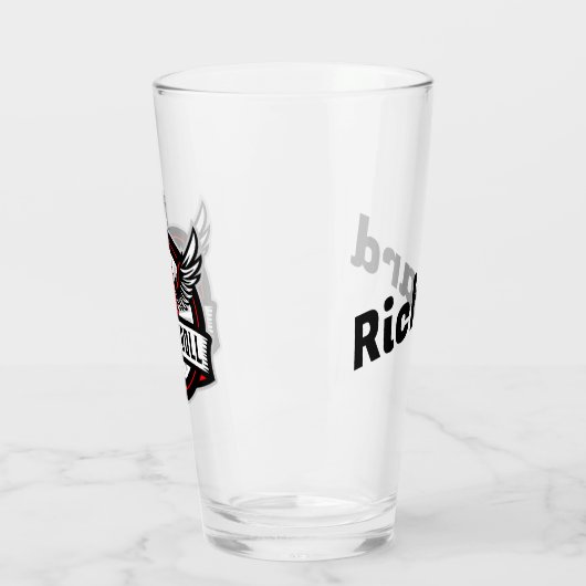 Rock en Roll Guitar met Wings Glas (Links)