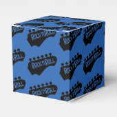 Rock- en Roll Guitar Pattern Cube Favor Box Bedankdoosjes (Voorkant Zijde)