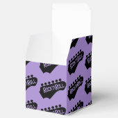 Rock- en Roll Guitar Pattern Cube Favor Box Bedankdoosjes (Geopend)
