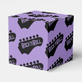 Rock- en Roll Guitar Pattern Cube Favor Box Bedankdoosjes (Achterkant)
