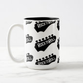 Rock- en Roll Guitar Pattern-Mok Tweekleurige Koffiemok (Links)