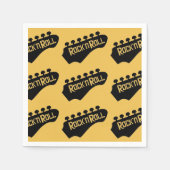 Rock en Roll Guitar Pattern Napkins Servetten (Voorkant)