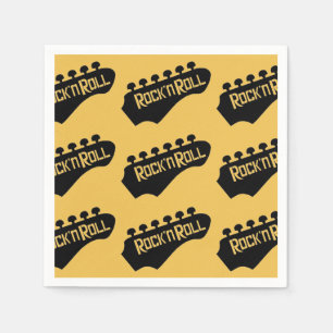 Rock en Roll Guitar Pattern Napkins Servetten