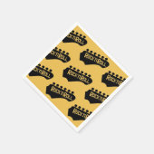 Rock en Roll Guitar Pattern Napkins Servetten (Hoek)