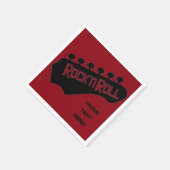 Rock en Roll Guitar Personalized Napkins Servet (Hoek)