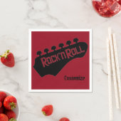Rock en Roll Guitar Personalized Napkins Servet (Insitu)