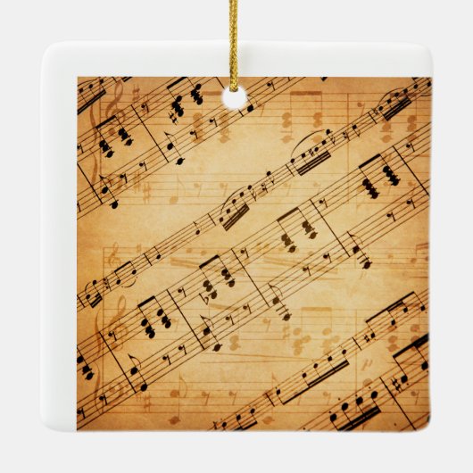 Rock- en Roll Guitar Sound Wave  Keramisch Ornament (Achterkant)