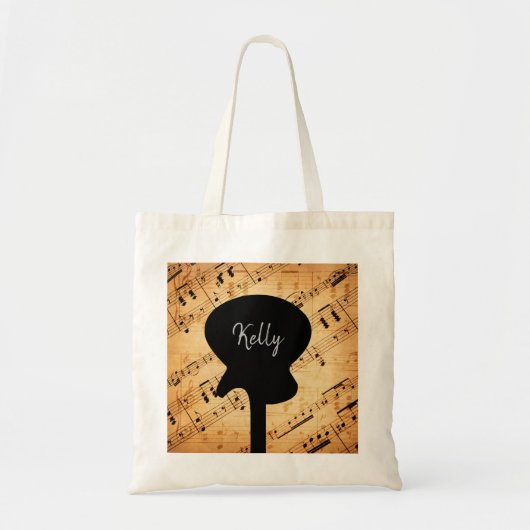 Rock- en Roll Guitar Sound Wave  Tote Bag (Voorkant)