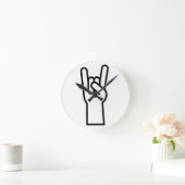 Rock en Roll Hand Ronde Klok (Huis)
