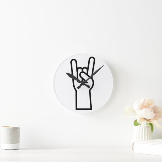 Rock en Roll Hand Ronde Klok (Huis)