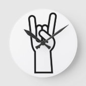 Rock en Roll Hand Ronde Klok (Voorkant)