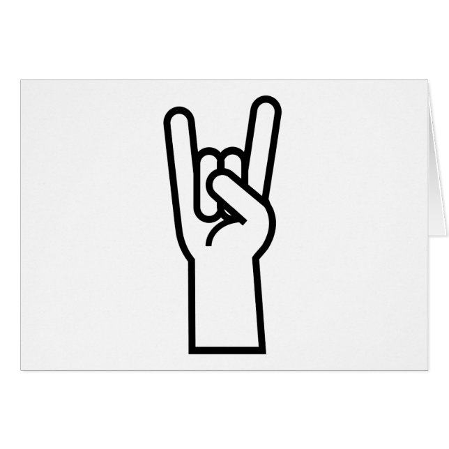 Rock- en Roll-handsymbool (Voorkant Horizontaal)