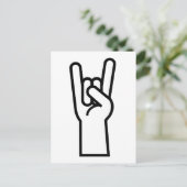Rock- en Roll-handsymbool Briefkaart (Staand voorkant)