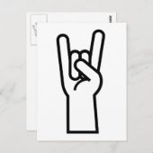 Rock- en Roll-handsymbool Briefkaart (Voorkant / Achterkant)