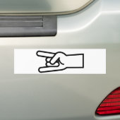 Rock- en Roll-handsymbool Bumpersticker (Op auto)