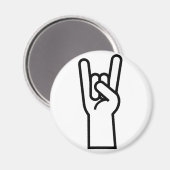 Rock- en Roll-handsymbool Magneet (Voorkant / Achterkant)
