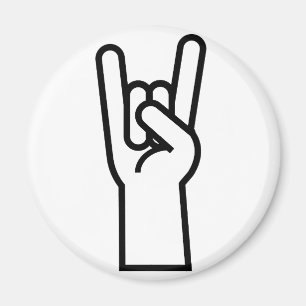 Rock- en Roll-handsymbool Magneet