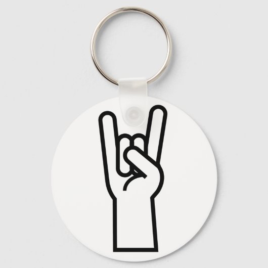 Rock- en Roll-handsymbool Sleutelhanger (Voorkant)