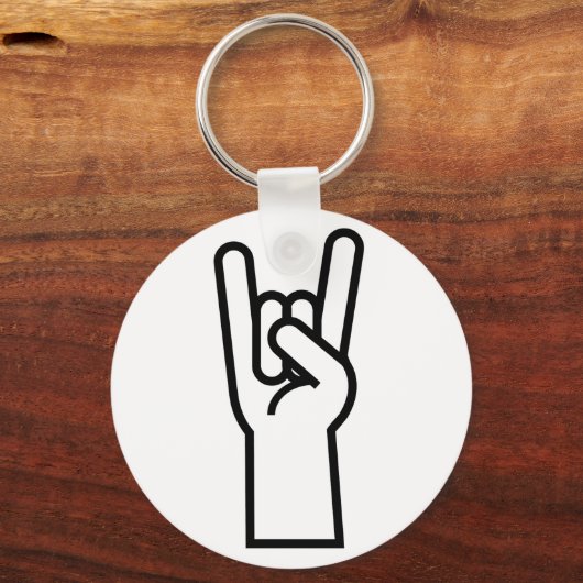 Rock- en Roll-handsymbool Sleutelhanger (Voorkant)