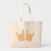 Rock- en Roll-handtekeningen Grote Tote Bag (Voorkant)