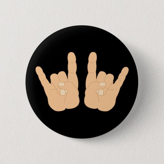 Rock- en Roll-handtekeningen Ronde Button 5,7 Cm (Voorkant)