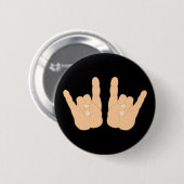 Rock- en Roll-handtekeningen Ronde Button 5,7 Cm (Voorkant /achterkant)