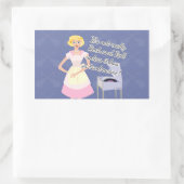 Rock en Roll HouseWITMotto Funny Slogan Rechthoekige Sticker (Tas)