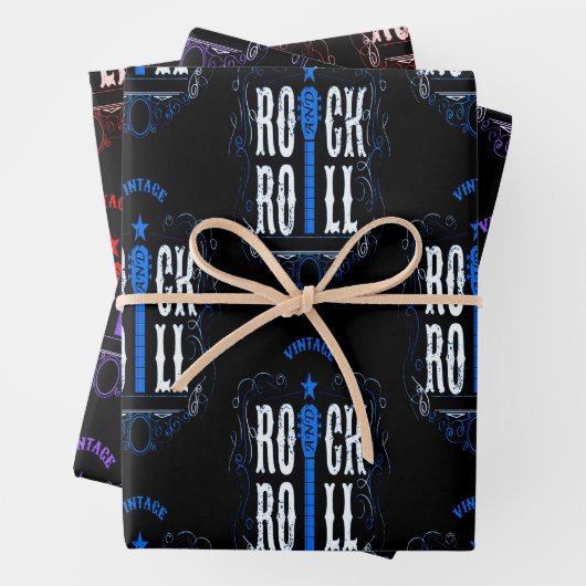 Rock en Roll Inpakpapier Vel (In situ)