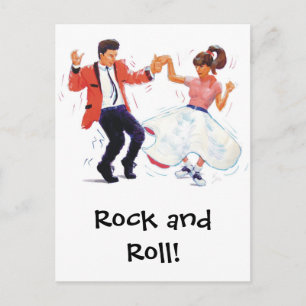 Rock en Roll Jive Dancing Postcard Briefkaart
