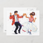Rock en Roll Jive Dancing Postcard Briefkaart (Voorkant / Achterkant)