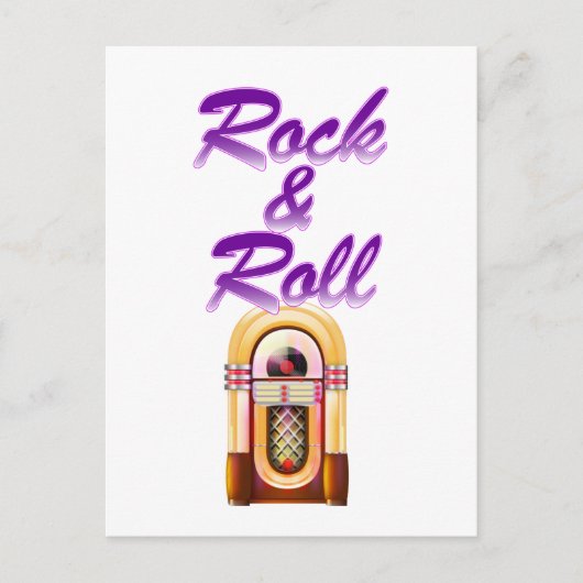 Rock en Roll Jukebox Briefkaart (Voorkant)