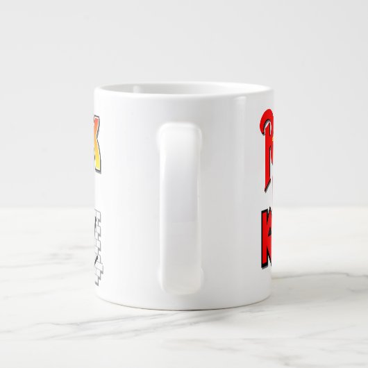 Rock- en Roll Jumbo-Mok Grote Koffiekop (Achterkant)