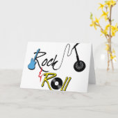 Rock en Roll Kaart (Gele Bloem)