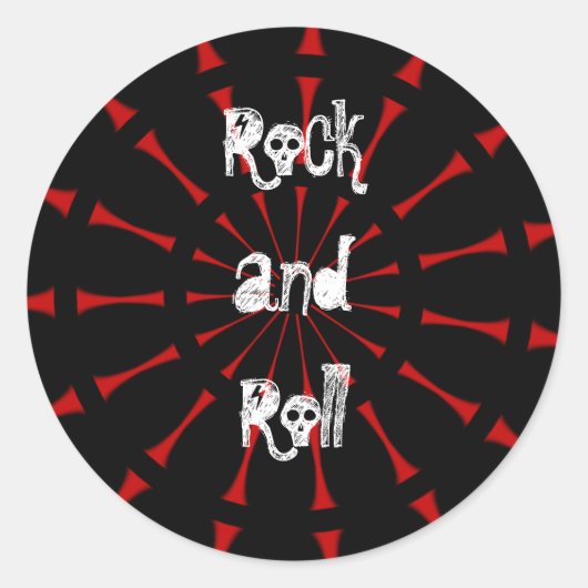 Rock en Roll Kaleidoscoop Stickers (Voorkant)