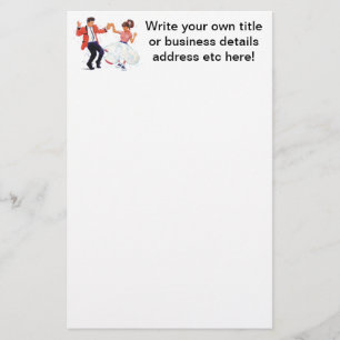 Rock en Roll. Klassieke dansnostalgie van 1950 Briefpapier