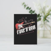 Rock en Roll Lover Guitar Music Briefkaart (Staand voorkant)