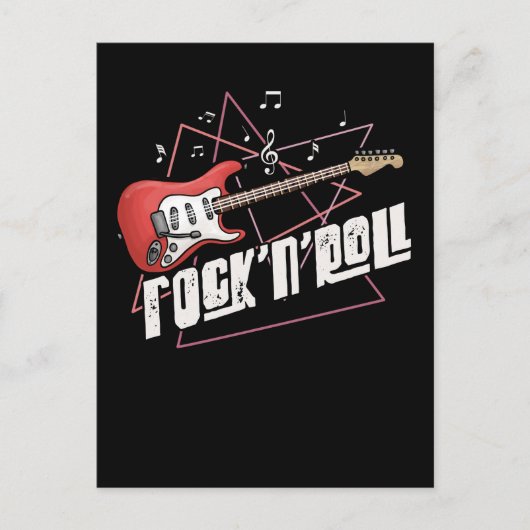 Rock en Roll Lover Guitar Music Briefkaart (Voorkant)