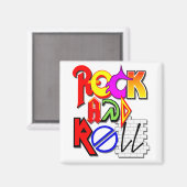 Rock en Roll Magnet (Wit) (Voorkant / Achterkant)