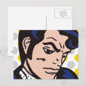 Rock- en Roll Man Pop Art Briefkaart (Voorkant / Achterkant)