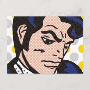 Rock- en Roll Man Pop Art Briefkaart