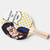 Rock- en Roll Man Pop Art Ping Pong Paddle Tafeltennisbatje (Zijkant)