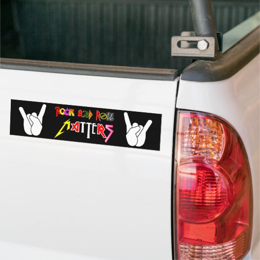 Rock en Roll Matters Classic Bumpersticker (Op Truck)